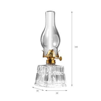 Brilagi - Petrolejska lampa MERLIN prozorna/zlata