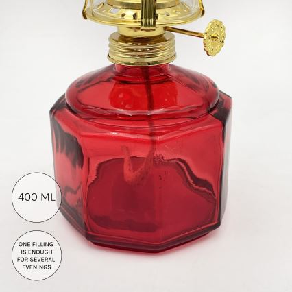 Brilagi - Petrolejska lampa MERLIN rdeča