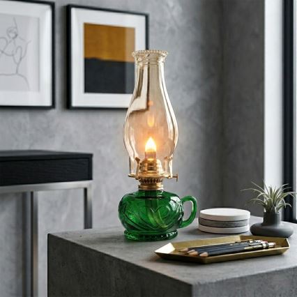 Brilagi - Petrolejska lampa MERLIN zelena