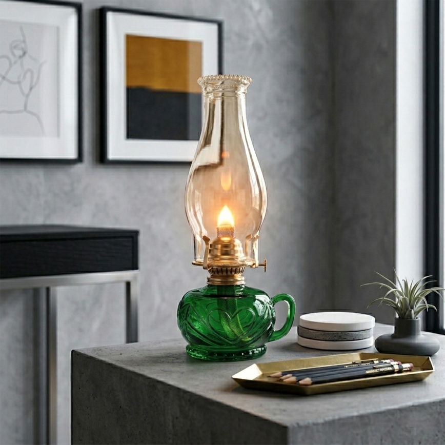 Brilagi - Petrolejska lampa MERLIN zelena