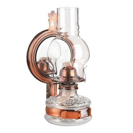 Brilagi - Petrolejska lampa z ogledalom MERLIN bronasta/patina