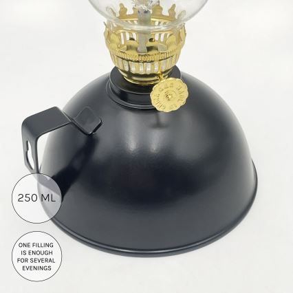 Brilagi - Petrolejska svetilka MERLIN črna