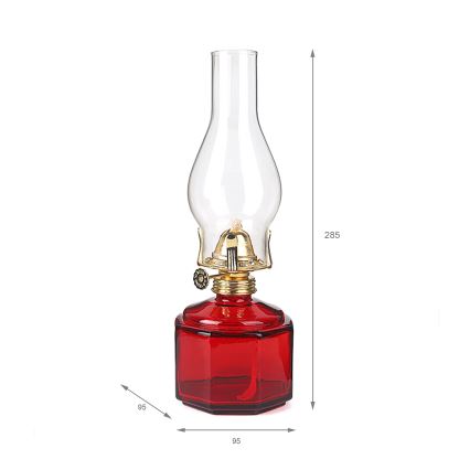 Brilagi - petrolejska svetilka MERLIN rdeča
