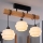 Brilagi - Površinsko montiran lestenec WOOD GLASS 3xE27/60W/230V borovica/črna/bela