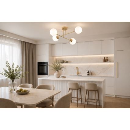 Brilagi - Površinsko pritrjen lestenec MILO 4xE27/60W/230V v zlati barvi