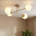 Brilagi - Površinsko pritrjen stropni lestenec MILO ECRU 4xE27/60W/230V bež/zlata