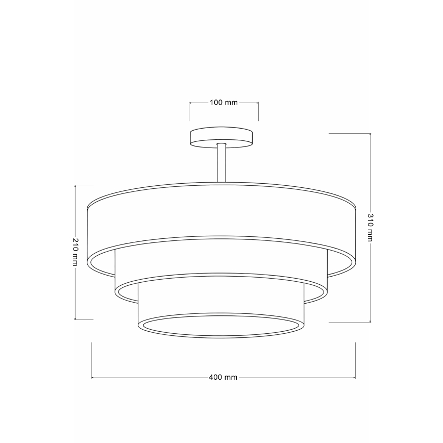 Brilagi - Priklopni lestenec LUNETA 1xE27/60W/230V premer 40 cm črna/zlata