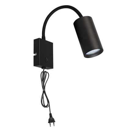 Brilagi - Prilagodljiva stenska svetilka SELE s stikalom 1xGU10/30W/230V črna