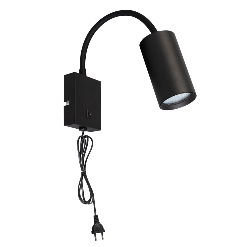 Brilagi - Prilagodljiva stenska svetilka SELE s stikalom 1xGU10/30W/230V črna