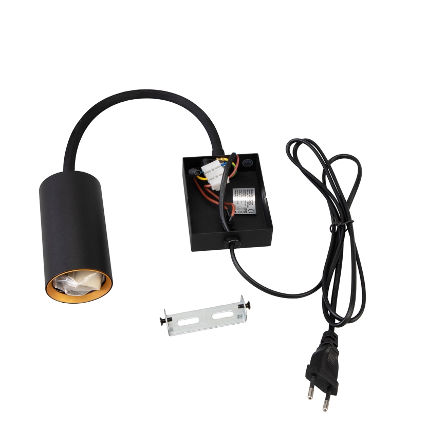 Brilagi - Prilagodljiva stenska svetilka s stikalom SELE 1xGU10/30W/230V črna/zlata