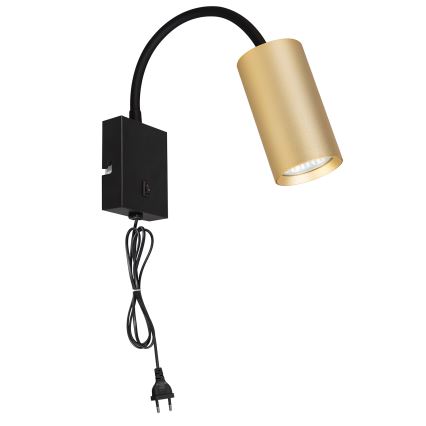 Brilagi - Prilagodljiva stenska svetilka s stikalom SELE 1xGU10/30W/230V črna/zlata