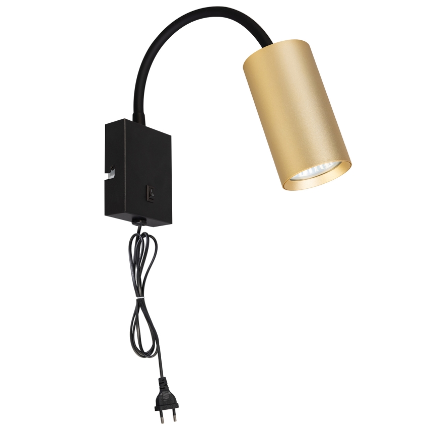 Brilagi - Prilagodljiva stenska svetilka s stikalom SELE 1xGU10/30W/230V črna/zlata