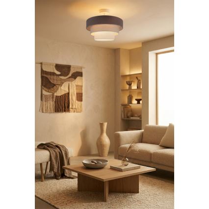Brilagi - Prisajen lestenec LUNETA 1xE27/60W/230V Ø 40 cm siva/kremna/bela
