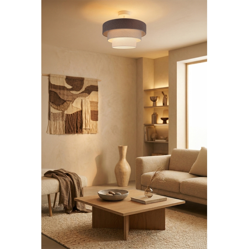 Brilagi - Prisajen lestenec LUNETA 1xE27/60W/230V Ø 40 cm siva/kremna/bela