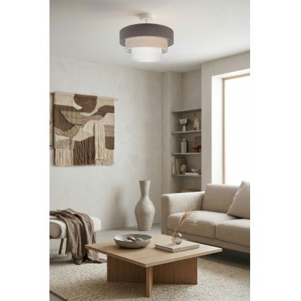 Brilagi - Prisajen lestenec LUNETA 1xE27/60W/230V Ø 40 cm siva/kremna/bela