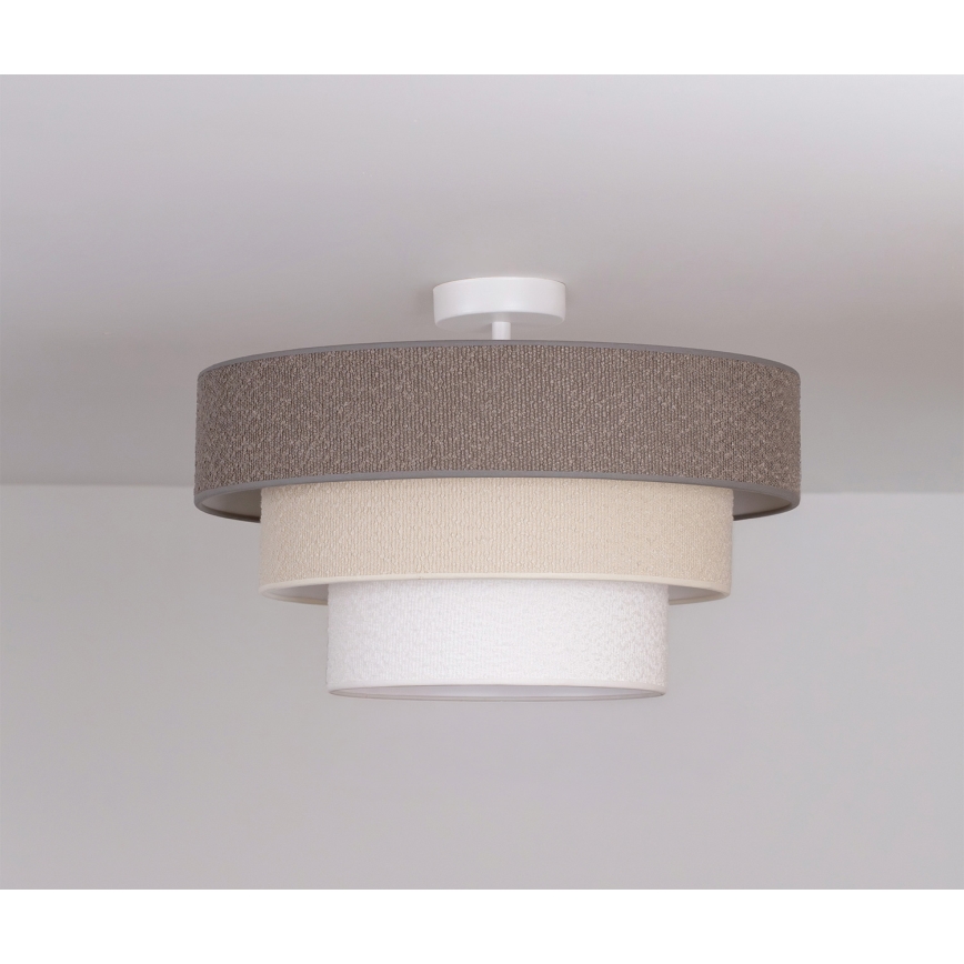 Brilagi - Prisajen lestenec LUNETA 1xE27/60W/230V Ø 40 cm siva/kremna/bela