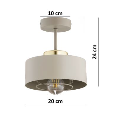 Brilagi - Pritrdjen lestenec 1xE27/60W/230V bež/zlata