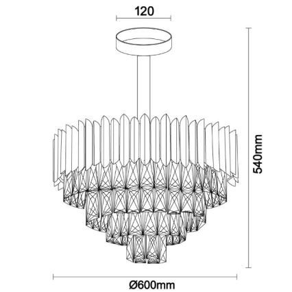 Brilagi - Pritrdjen lestenec CARLOS 9xE14/40W/230V premer 60 cm