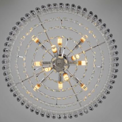 BRILAGI - Pritrdjen lestenec ECLIPSE 12xE14/10W/230V premer 78 cm srebrna