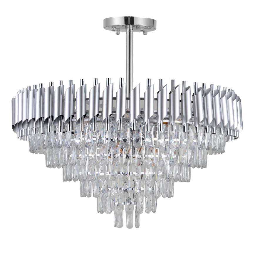 BRILAGI - Pritrdjen lestenec ECLIPSE 12xE14/10W/230V premer 78 cm srebrna