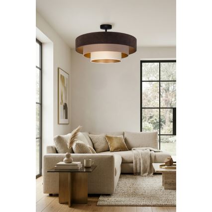 Brilagi - Pritrdjen lestenec LUNETA 3xE27/60W/230V premer 80 cm rjava/bežna/kremna