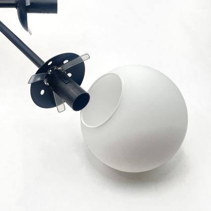 Brilagi - Pritrdjen lestenec MALIVA 6xE14/15W/230V črna/bela