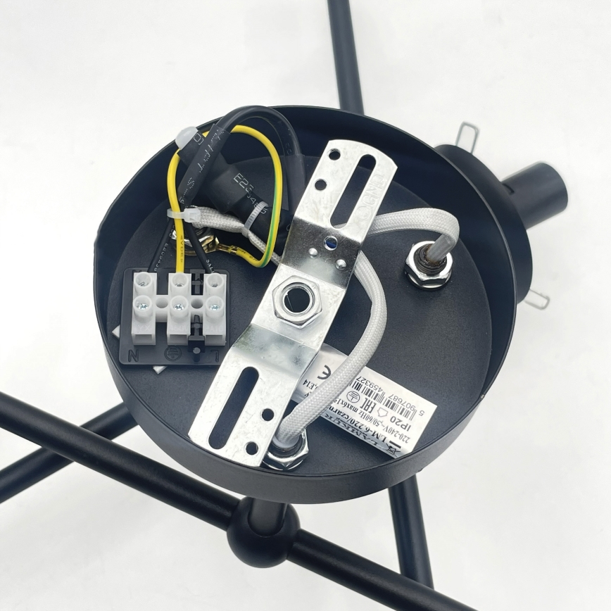 Brilagi - Pritrdjen lestenec MALIVA 6xE14/15W/230V črna/bela