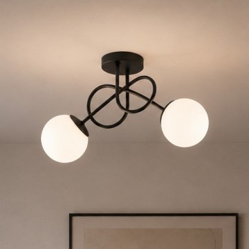 Brilagi - Pritrdjen lestenec MILO 2xE27/60W/230V črna