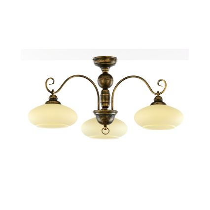 Brilagi - Pritrdjen lestenec MOLLERO 3xE27/15W/230V, premer 84 cm, bronza/patina