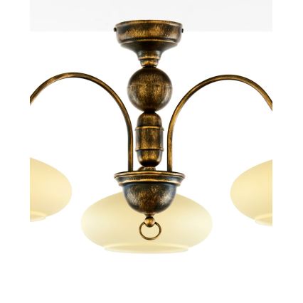 Brilagi - Pritrdjen lestenec MOLLERO 3xE27/15W/230V, premer 84 cm, bronza/patina