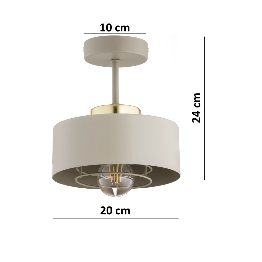 Brilagi - Pritrdjen lestenec SPRING 1xE27/60W/230V bež/zlata