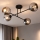 Brilagi - Pritrdjen stropni lestenec DIOR 4xE27/60W/230V črna/dimna siva