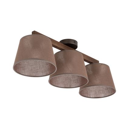 Brilagi - Pritrdjen stropni lestenec LATTE 3xE27/15W/230V iz bora/rjave barve