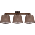 Brilagi - Pritrdjen stropni lestenec LATTE 3xE27/60W/230V iz bora/rjave barve