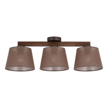 Brilagi - Pritrdjen stropni lestenec LATTE 3xE27/60W/230V iz bora/rjave barve