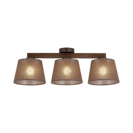 Brilagi - Pritrdjen stropni lestenec LATTE 3xE27/60W/230V iz bora/rjave barve