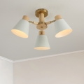 BRILAGI - Pritrdjen stropni lestenec LUND WOOD 3xE27/40W/230V, premer 50 cm, les