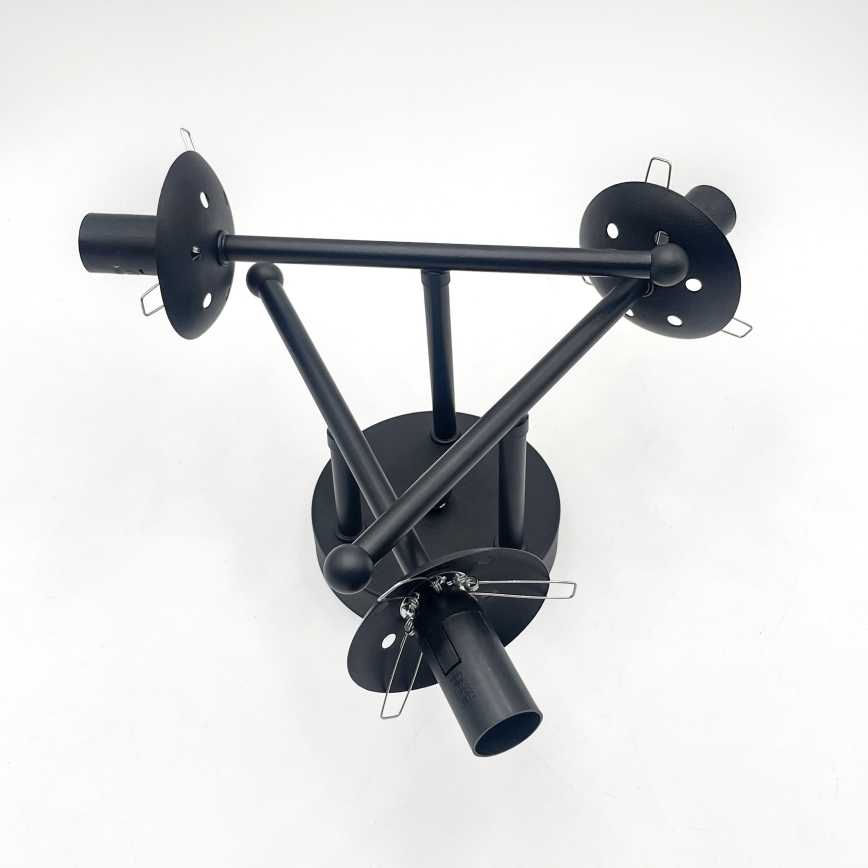 Brilagi - Pritrdjen stropni lestenec MALIVA 3xE14/15W/230V črna/prozorna