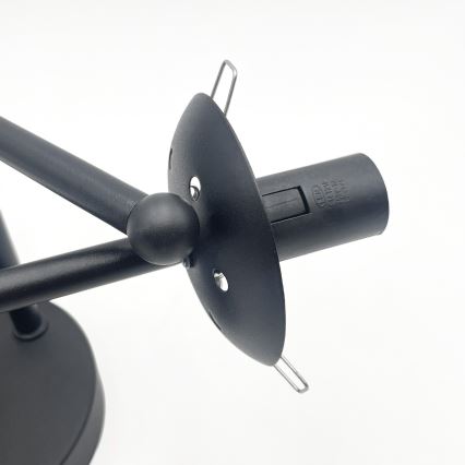 Brilagi - Pritrdjen stropni lestenec MALIVA 3xE14/15W/230V črna/prozorna