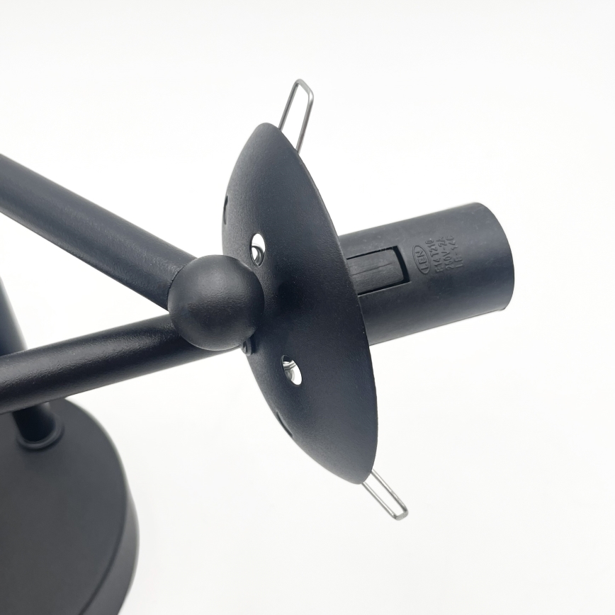 Brilagi - Pritrdjen stropni lestenec MALIVA 3xE14/15W/230V črna/prozorna