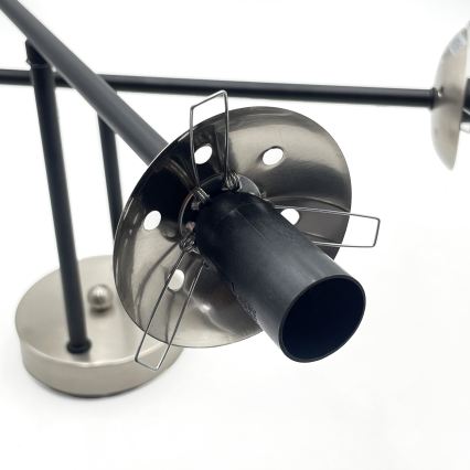 Brilagi - Pritrdjen stropni lestenec MALIVA 4xE14/15W/230V matni krom/dimno steklo