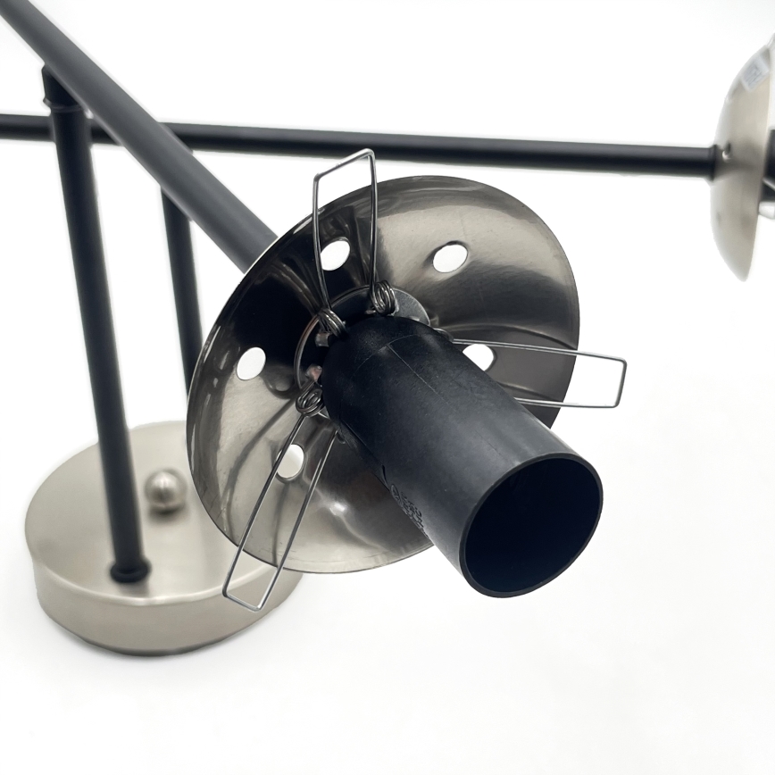 Brilagi - Pritrdjen stropni lestenec MALIVA 4xE14/15W/230V matni krom/dimno steklo