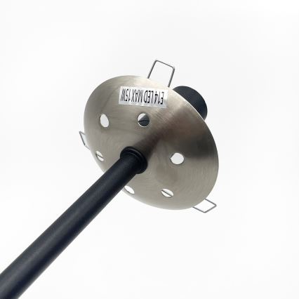 Brilagi - Pritrdjen stropni lestenec MALIVA 4xE14/15W/230V matni krom/dimno steklo