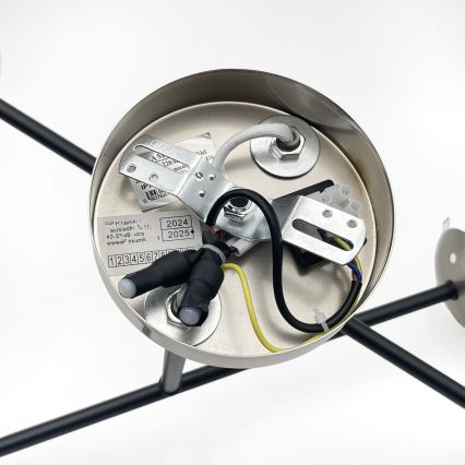 Brilagi - Pritrdjen stropni lestenec MALIVA 4xE14/15W/230V matni krom/dimno steklo