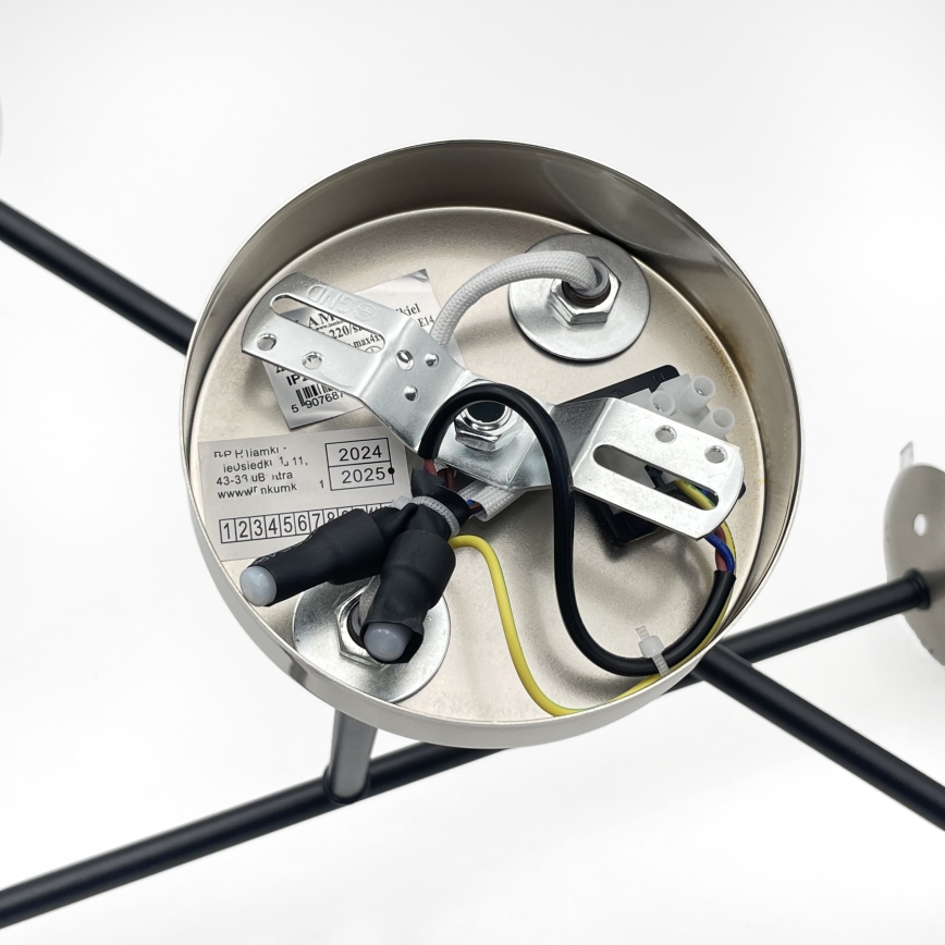 Brilagi - Pritrdjen stropni lestenec MALIVA 4xE14/15W/230V matni krom/dimno steklo