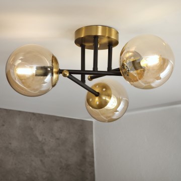 Brilagi - Pritrdjena stropna svetilka MALIVA 3xE14/15W/230V zlata