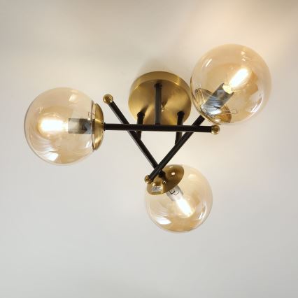 Brilagi - Pritrdjena stropna svetilka MALIVA 3xE14/15W/230V zlata