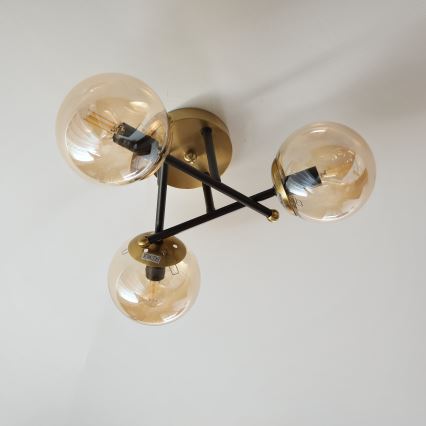 Brilagi - Pritrdjena stropna svetilka MALIVA 3xE14/15W/230V zlata