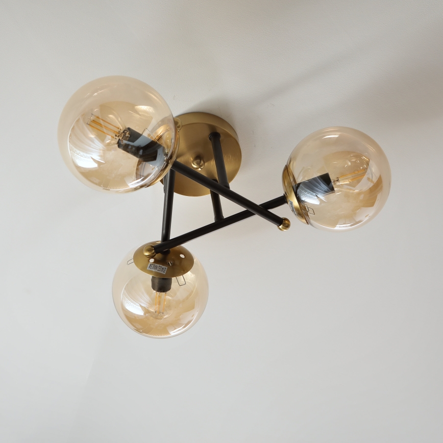 Brilagi - Pritrdjena stropna svetilka MALIVA 3xE14/15W/230V zlata