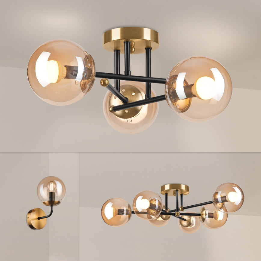 Brilagi - Pritrdjena stropna svetilka MALIVA 3xE14/15W/230V zlata